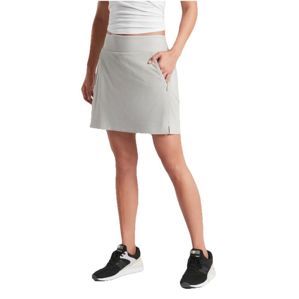 Athleta Soho Tennis Skort With Zip Pockets Beige Women 2